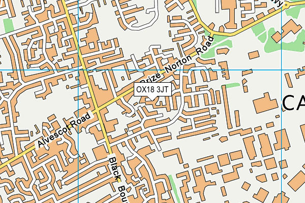 OX18 3JT map - OS VectorMap District (Ordnance Survey)