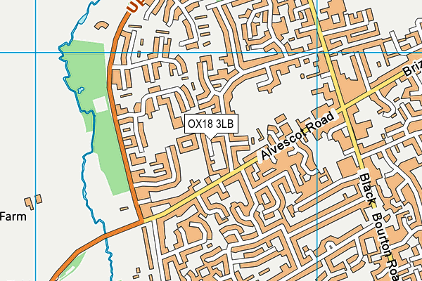 OX18 3LB map - OS VectorMap District (Ordnance Survey)