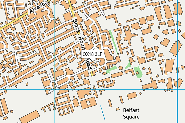 OX18 3LF map - OS VectorMap District (Ordnance Survey)