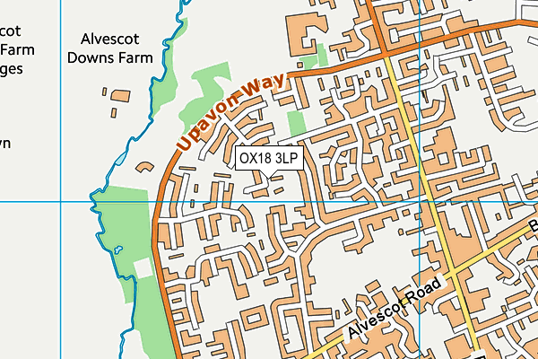 OX18 3LP map - OS VectorMap District (Ordnance Survey)