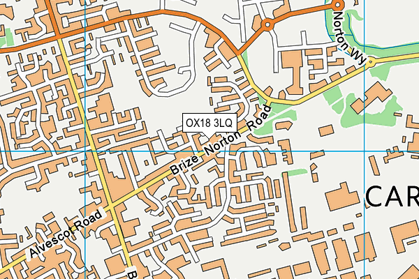 OX18 3LQ map - OS VectorMap District (Ordnance Survey)