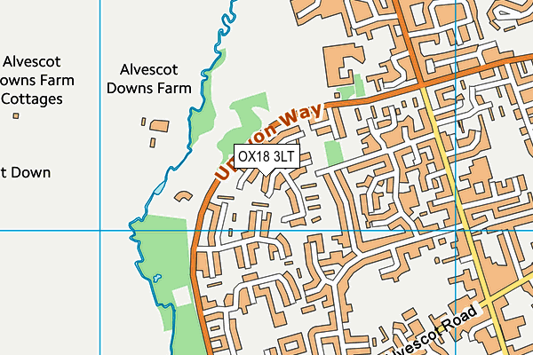 OX18 3LT map - OS VectorMap District (Ordnance Survey)