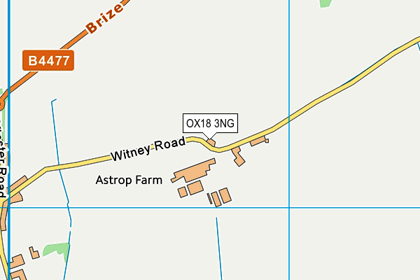 OX18 3NG map - OS VectorMap District (Ordnance Survey)