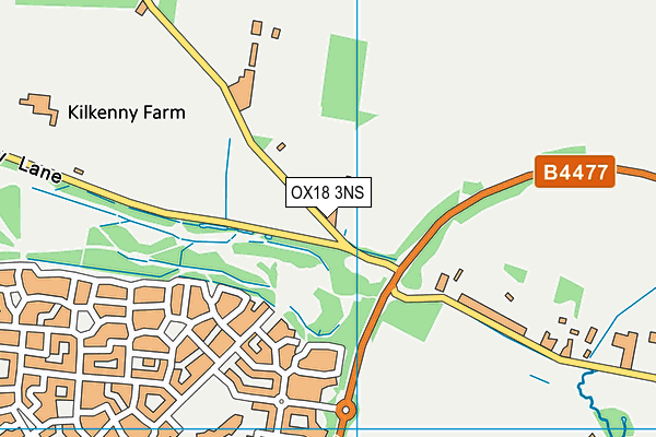 OX18 3NS map - OS VectorMap District (Ordnance Survey)