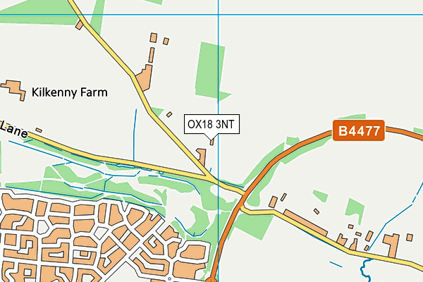 OX18 3NT map - OS VectorMap District (Ordnance Survey)