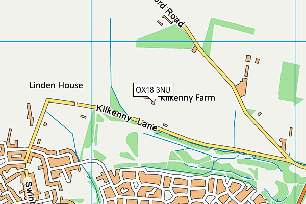 OX18 3NU map - OS VectorMap District (Ordnance Survey)