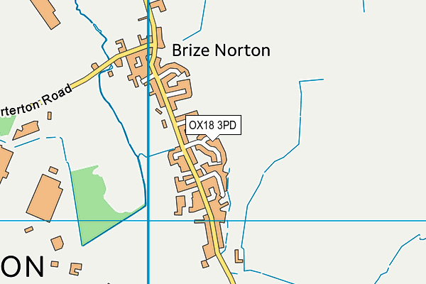 OX18 3PD map - OS VectorMap District (Ordnance Survey)