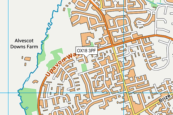 OX18 3PF map - OS VectorMap District (Ordnance Survey)