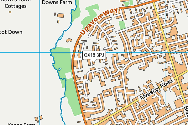 OX18 3PJ map - OS VectorMap District (Ordnance Survey)