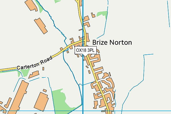 Brize Norton Primary School map (OX18 3PL) - OS VectorMap District (Ordnance Survey)