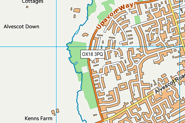 OX18 3PQ map - OS VectorMap District (Ordnance Survey)