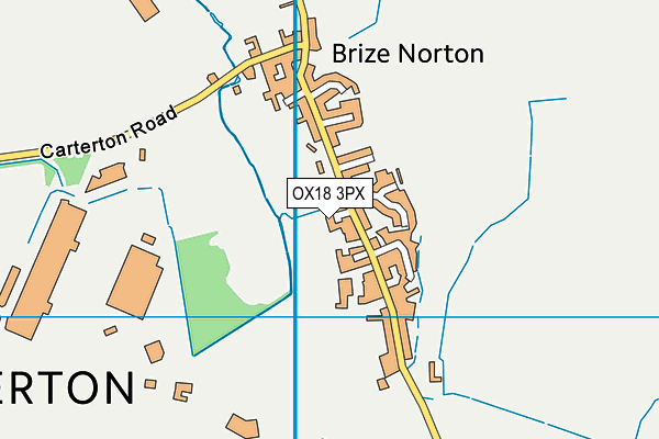 OX18 3PX map - OS VectorMap District (Ordnance Survey)