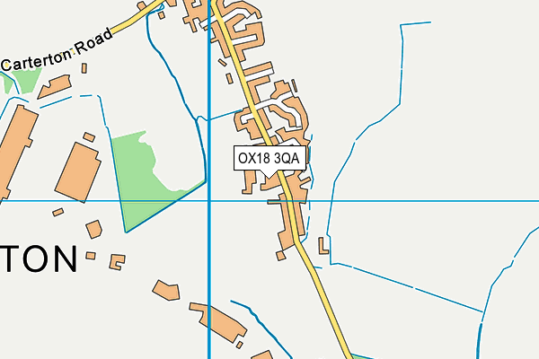 OX18 3QA map - OS VectorMap District (Ordnance Survey)