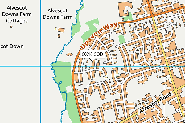 OX18 3QD map - OS VectorMap District (Ordnance Survey)