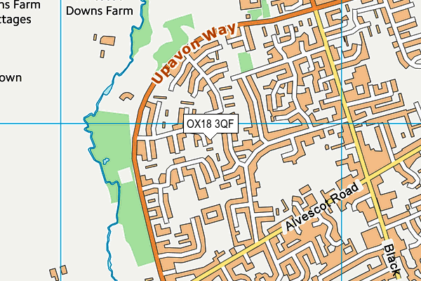 OX18 3QF map - OS VectorMap District (Ordnance Survey)