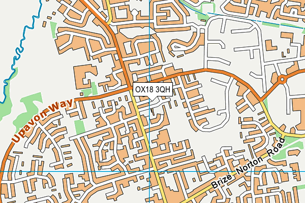 OX18 3QH map - OS VectorMap District (Ordnance Survey)