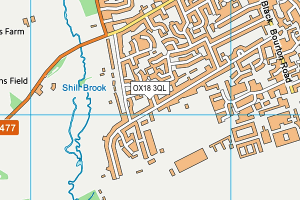 OX18 3QL map - OS VectorMap District (Ordnance Survey)