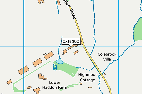 OX18 3QQ map - OS VectorMap District (Ordnance Survey)