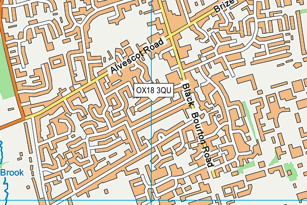 OX18 3QU map - OS VectorMap District (Ordnance Survey)
