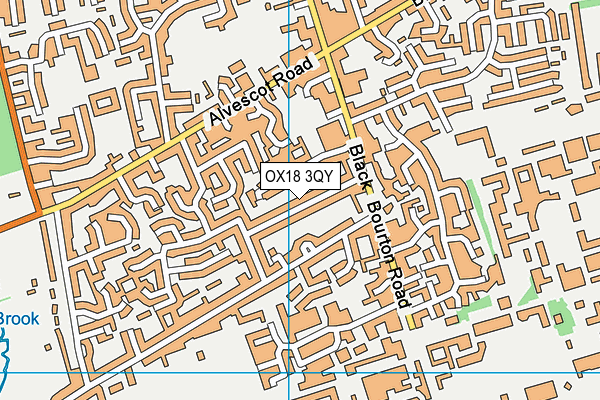 OX18 3QY map - OS VectorMap District (Ordnance Survey)