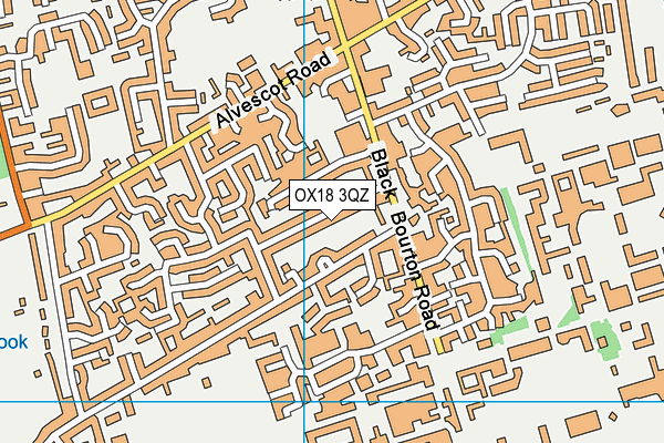 OX18 3QZ map - OS VectorMap District (Ordnance Survey)