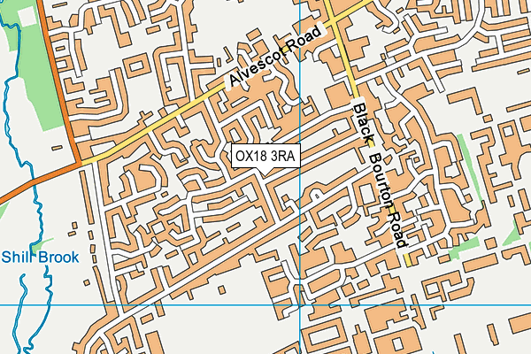 OX18 3RA map - OS VectorMap District (Ordnance Survey)
