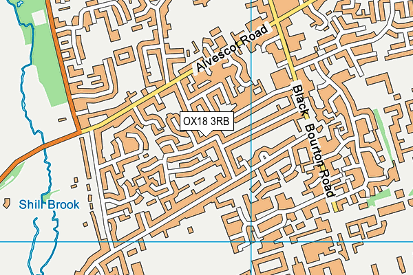 OX18 3RB map - OS VectorMap District (Ordnance Survey)