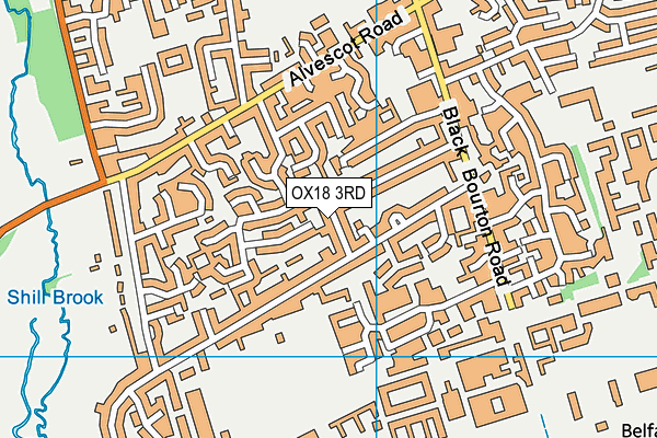 OX18 3RD map - OS VectorMap District (Ordnance Survey)