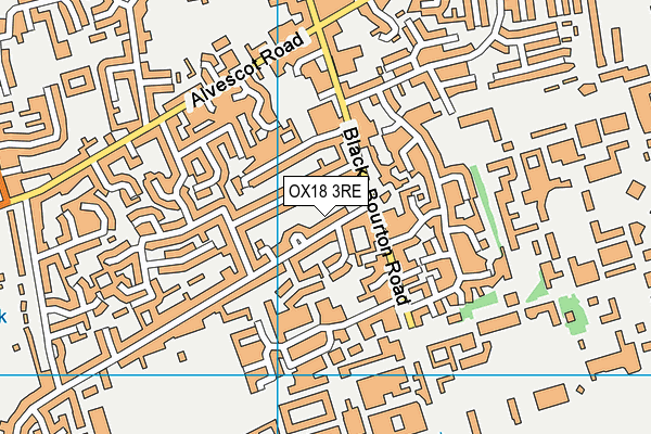 OX18 3RE map - OS VectorMap District (Ordnance Survey)