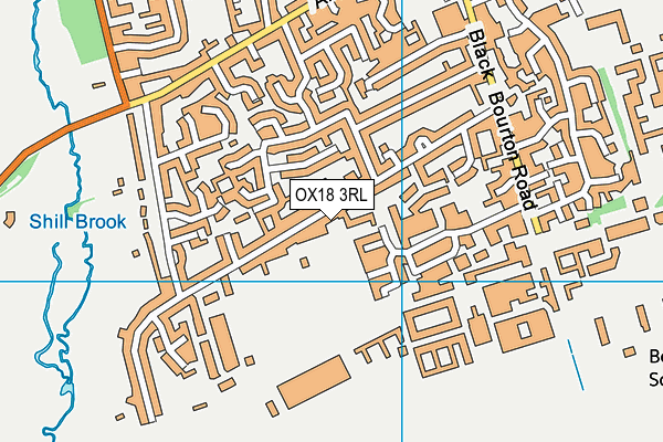 OX18 3RL map - OS VectorMap District (Ordnance Survey)