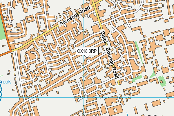 OX18 3RP map - OS VectorMap District (Ordnance Survey)