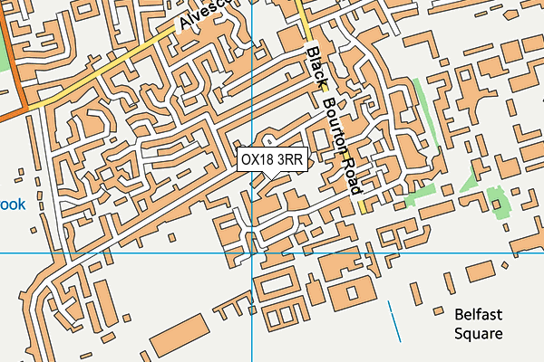 OX18 3RR map - OS VectorMap District (Ordnance Survey)