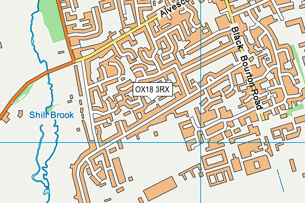 OX18 3RX map - OS VectorMap District (Ordnance Survey)