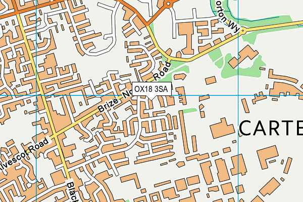 OX18 3SA map - OS VectorMap District (Ordnance Survey)