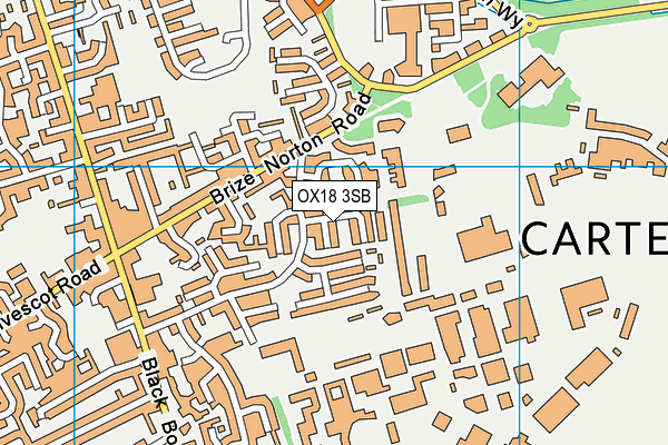 OX18 3SB map - OS VectorMap District (Ordnance Survey)