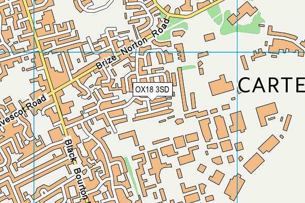 OX18 3SD map - OS VectorMap District (Ordnance Survey)