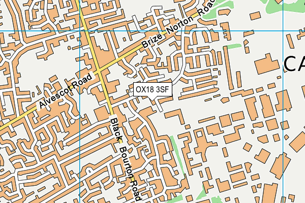 OX18 3SF map - OS VectorMap District (Ordnance Survey)