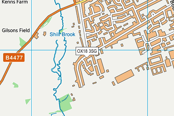 OX18 3SG map - OS VectorMap District (Ordnance Survey)