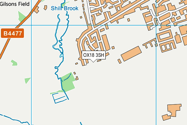 OX18 3SH map - OS VectorMap District (Ordnance Survey)