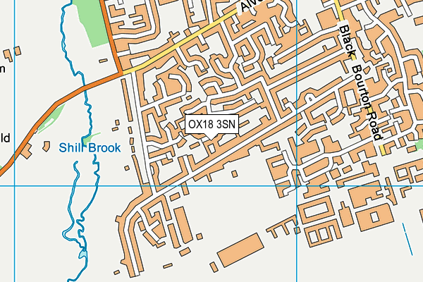 OX18 3SN map - OS VectorMap District (Ordnance Survey)