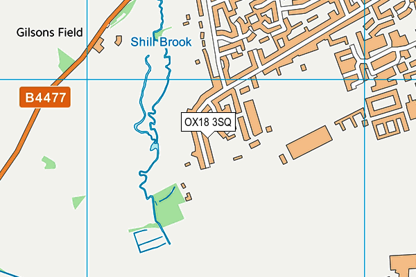 OX18 3SQ map - OS VectorMap District (Ordnance Survey)