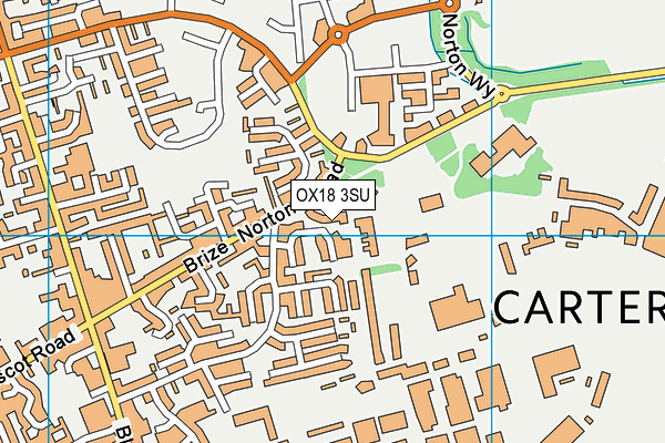 OX18 3SU map - OS VectorMap District (Ordnance Survey)