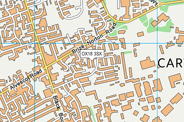 OX18 3SX map - OS VectorMap District (Ordnance Survey)