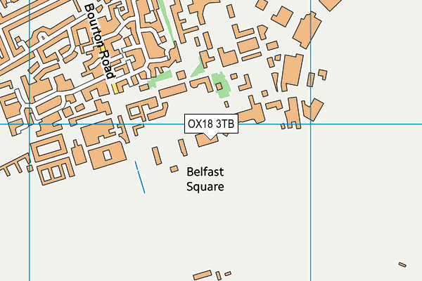 OX18 3TB map - OS VectorMap District (Ordnance Survey)