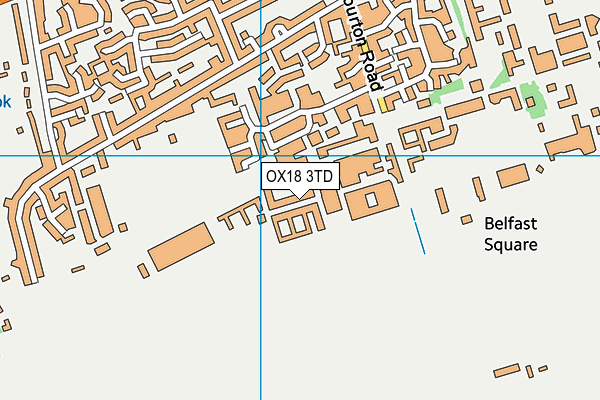 OX18 3TD map - OS VectorMap District (Ordnance Survey)