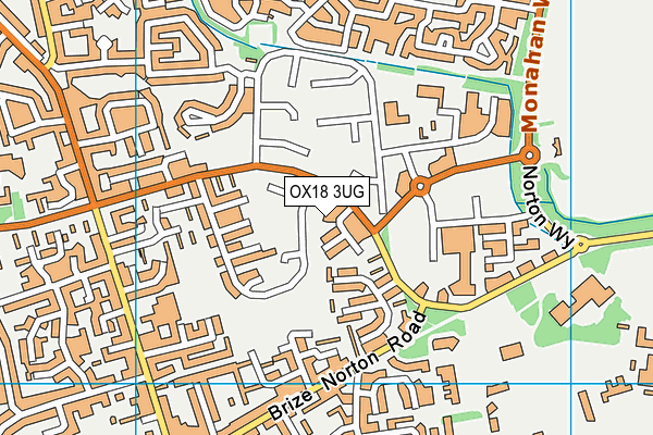 OX18 3UG map - OS VectorMap District (Ordnance Survey)