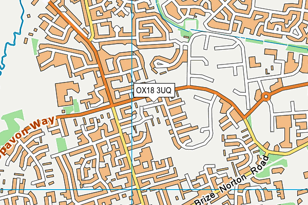 OX18 3UQ map - OS VectorMap District (Ordnance Survey)