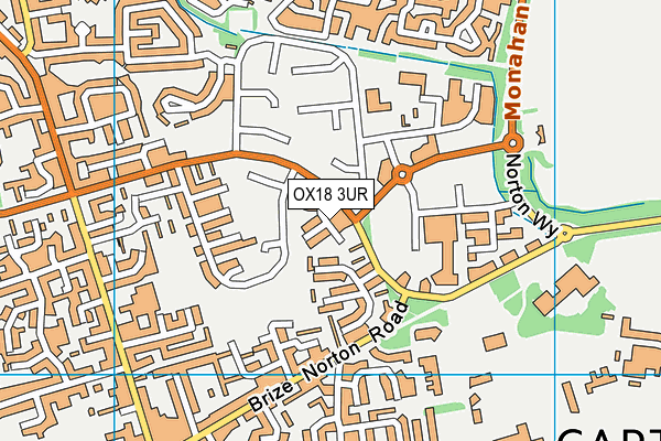 OX18 3UR map - OS VectorMap District (Ordnance Survey)