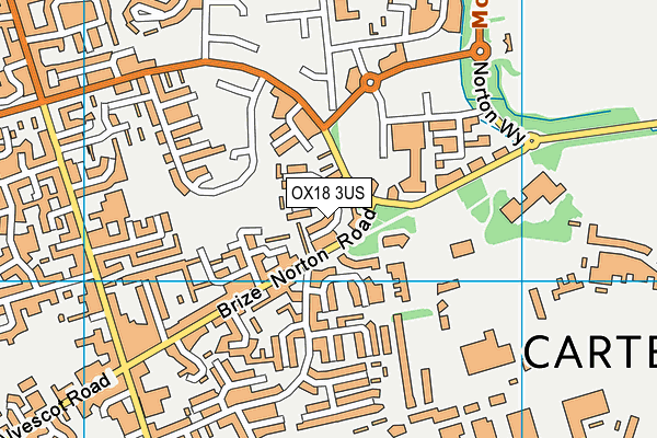 OX18 3US map - OS VectorMap District (Ordnance Survey)