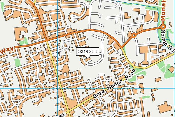 OX18 3UU map - OS VectorMap District (Ordnance Survey)